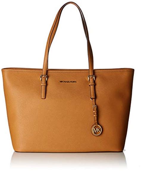 michael kors jet set medium travel tote - chili